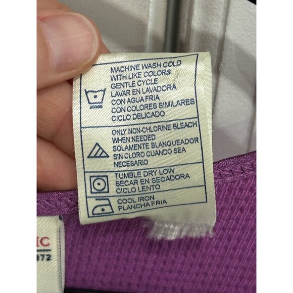 Faded Glory Womens Purple Long-Sleeve Top Lace Trim Size 16W Cotton - Picture 8 of 10